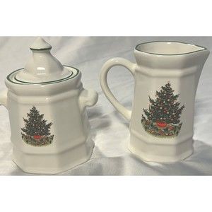 Vintage Pfaltzgraff Christmas Heritage Cream & Sugar set